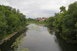 Вид на реку с моста в Плавске