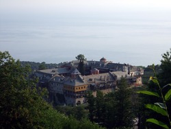Mount Athos- Monastery Filotheou and sea.tif