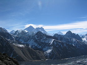 Эверест, Лхоцзе и Макалу с Гокио Ри