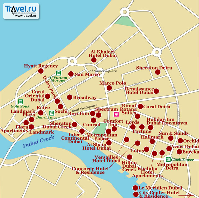 Работают ли карты в дубай. Дейра Дубай на карте. Отели Дейра Дубай на карте. Пляжи Дейра на карте.