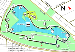 Albert Lake Park Street Circuit in Melbourne, Australia.svg