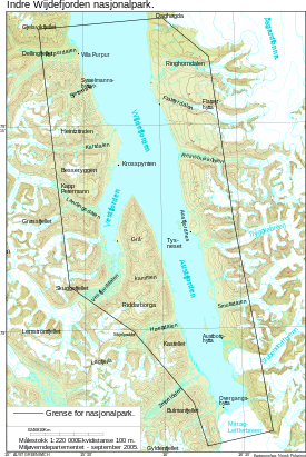 Indre Wijdefjorden National Park map.svg