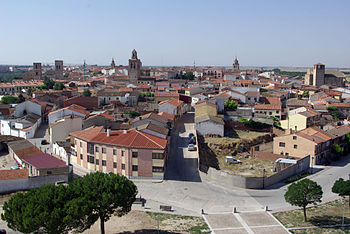 Панорама города со стены замка